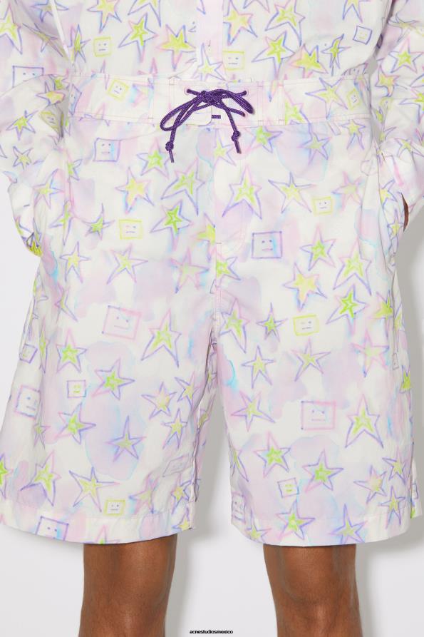 Acne Studios vestir rosa pálido/multicolor 0T4HT1140 shorts de baño estampados unisex