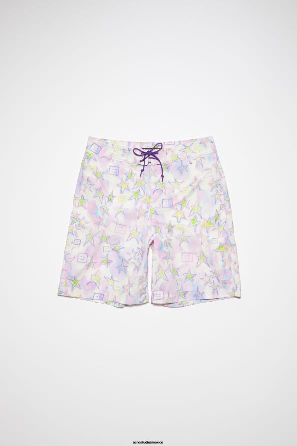 Acne Studios vestir rosa pálido/multicolor 0T4HT1140 shorts de baño estampados unisex