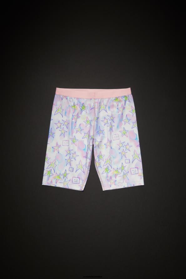 Acne Studios vestir rosa pálido/multicolor 0T4HT336 pantalones cortos estampados unisex