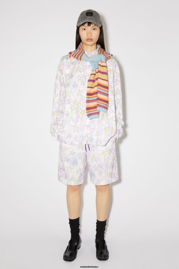 Acne Studios vestir rosa pálido/multicolor 0T4HT394 shorts de baño estampados unisex