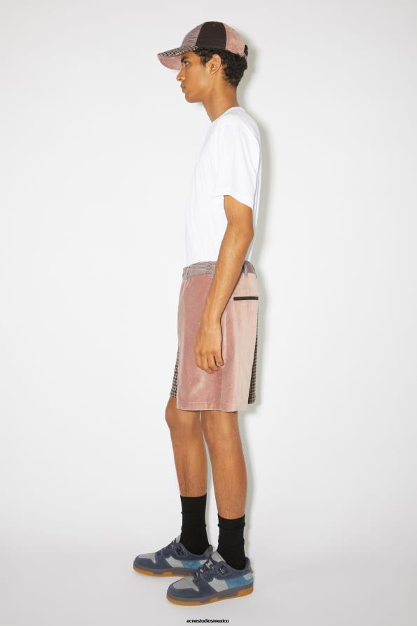 Acne Studios vestir rosado morado 0T4HT1075 pantalones cortos de patchwork unisex