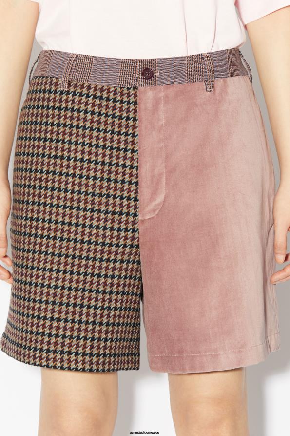 Acne Studios vestir rosado morado 0T4HT337 pantalones cortos de patchwork unisex