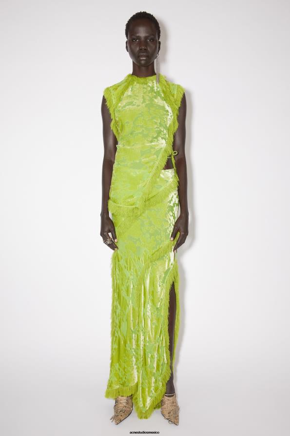 Acne Studios vestir manzana verde 0T4HT347 desfile de falda cruzada