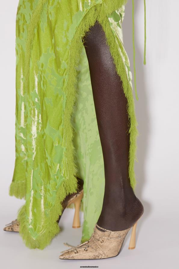 Acne Studios vestir manzana verde 0T4HT347 desfile de falda cruzada