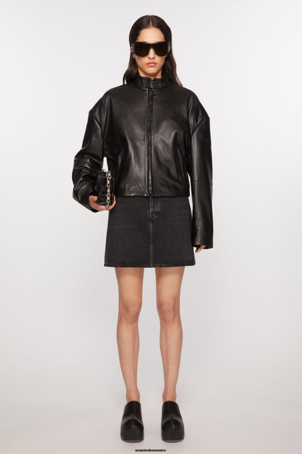 Acne Studios vestir negro 0T4HT253 falda de mezclilla