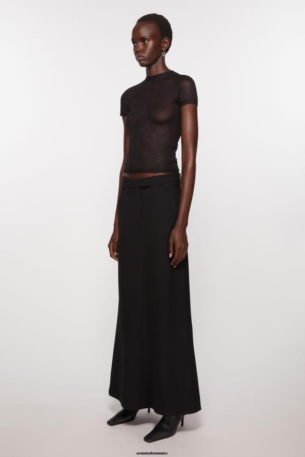 Acne Studios vestir negro 0T4HT265 falda a medida