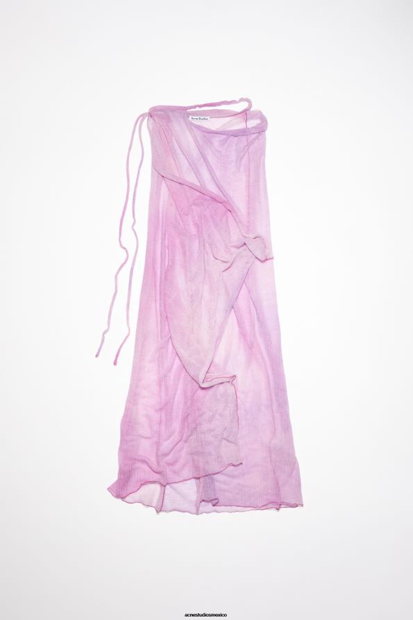 Acne Studios vestir orquídea morada 0T4HT350 desfile de falda cruzada