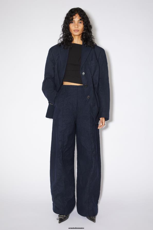 Acne Studios vestir Azul marino 0T4HT322 pantalón sastre en mezcla de lana desfile desfile