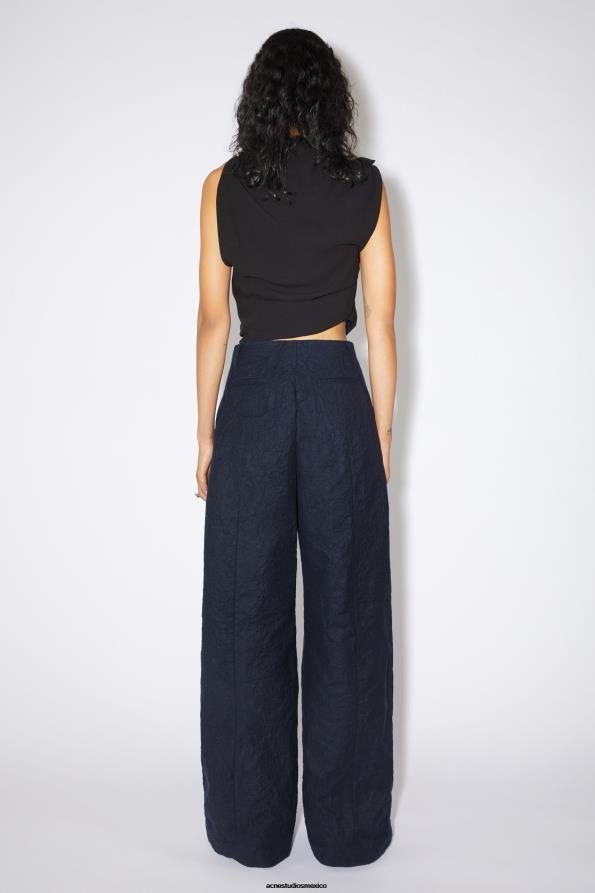 Acne Studios vestir Azul marino 0T4HT322 pantalón sastre en mezcla de lana desfile desfile