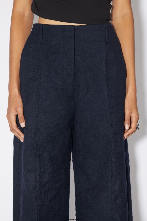 Acne Studios vestir Azul marino 0T4HT322 pantalón sastre en mezcla de lana desfile desfile