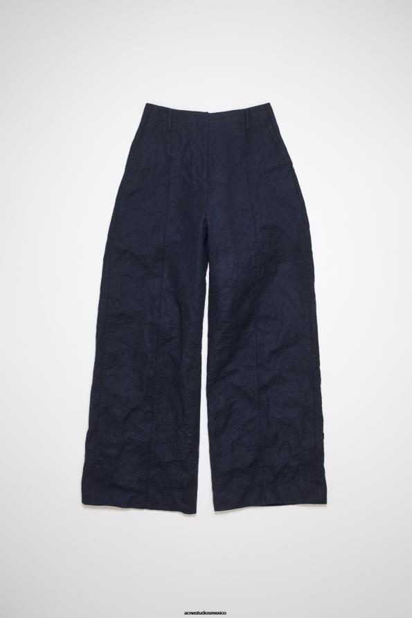 Acne Studios vestir Azul marino 0T4HT322 pantalón sastre en mezcla de lana desfile desfile