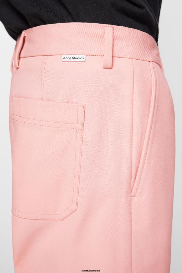 Acne Studios vestir Rosa palido 0T4HT1103 pantalones de sarga en mezcla de algodón