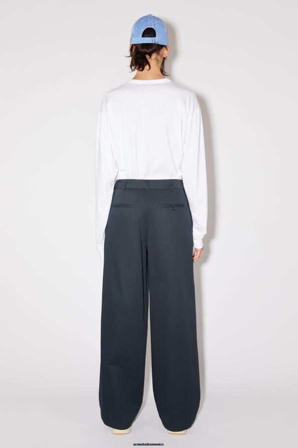 Acne Studios vestir azul medianoche 0T4HT312 pantalones chinos de sarga - regular fit unisex