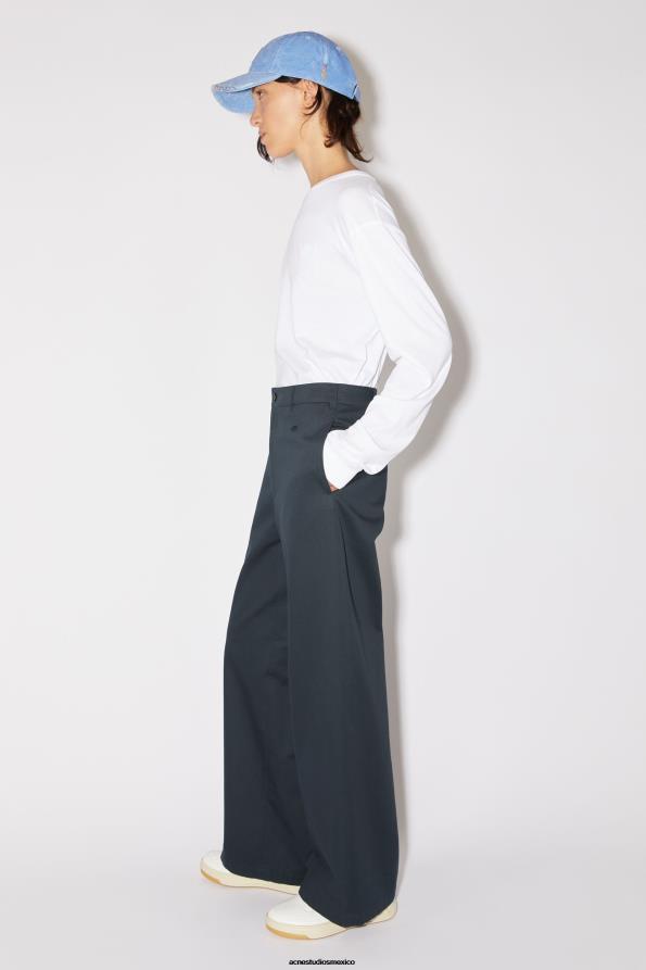 Acne Studios vestir azul medianoche 0T4HT312 pantalones chinos de sarga - regular fit unisex