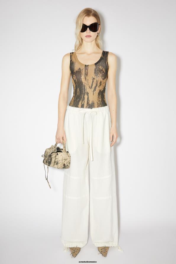 Acne Studios vestir blanco cálido 0T4HT321 pantalones holgados con cordones