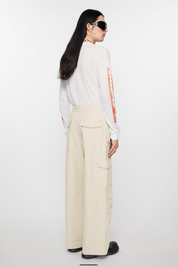 Acne Studios vestir blanco marfil 0T4HT1039 pantalones de sarga