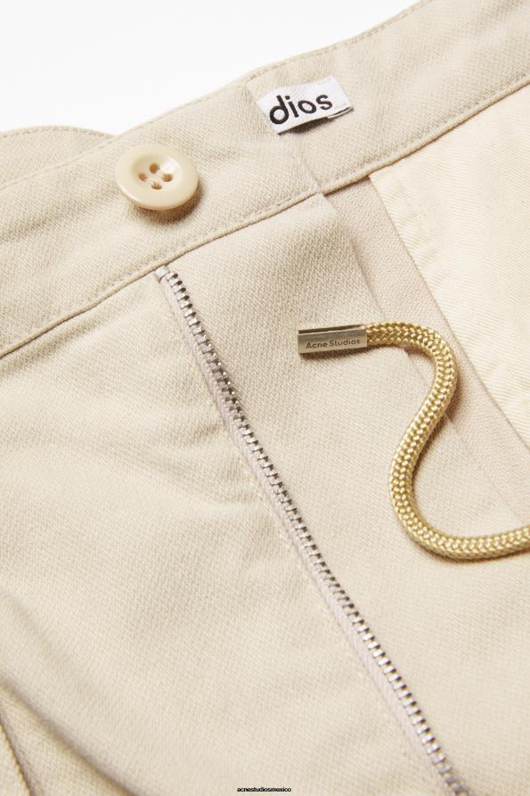 Acne Studios vestir blanco marfil 0T4HT1039 pantalones de sarga