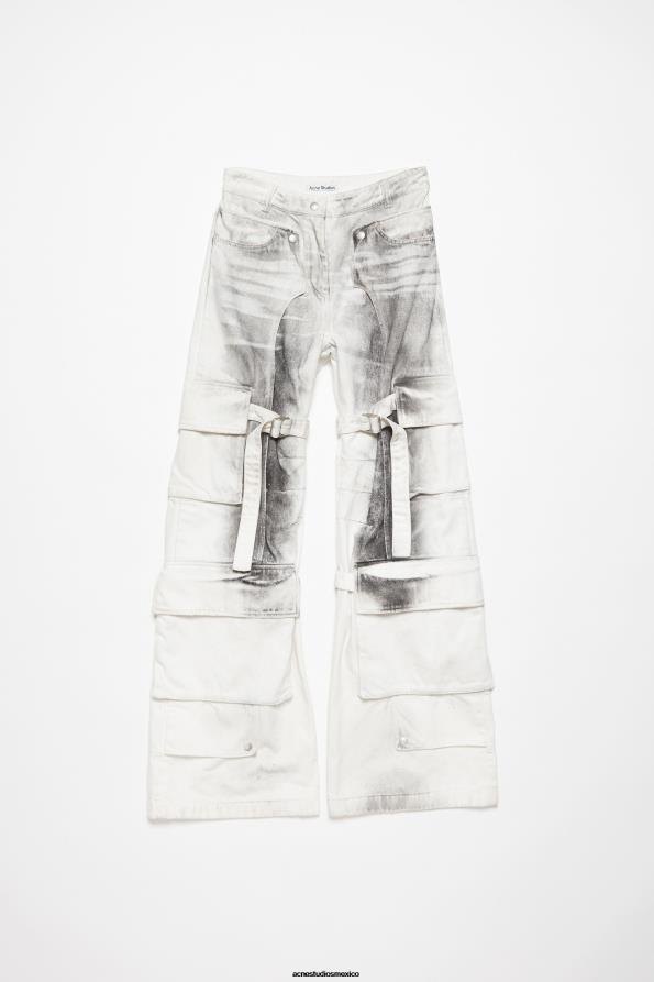 Acne Studios vestir blanco negro 0T4HT289 vaqueros cargo