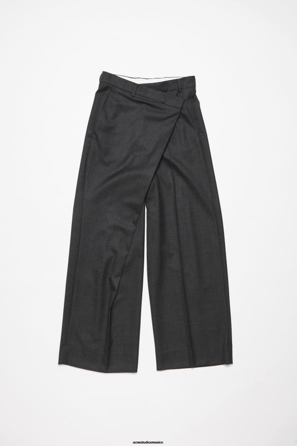 Acne Studios vestir gris 0T4HT296 pantalones cruzados de sastre