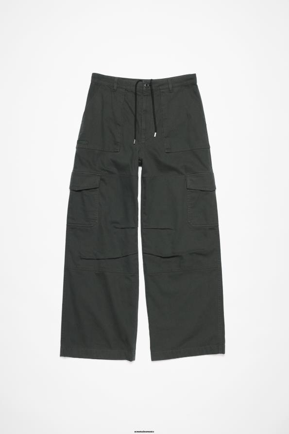 Acne Studios vestir gris oscuro 0T4HT1032 pantalones de sarga