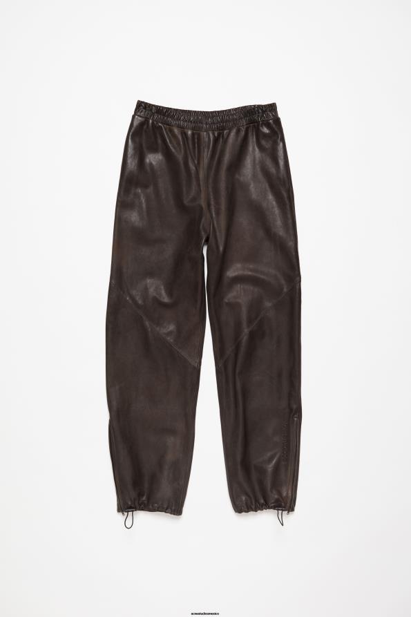 Acne Studios vestir marrón 0T4HT304 pantalones casuales de cuero
