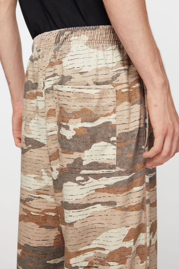 Acne Studios vestir marrón cacao 0T4HT1048 pantalones deportivos estampados