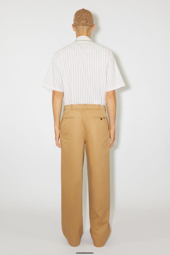 Acne Studios vestir marrón camello 0T4HT1050 pantalones chinos de sarga unisex
