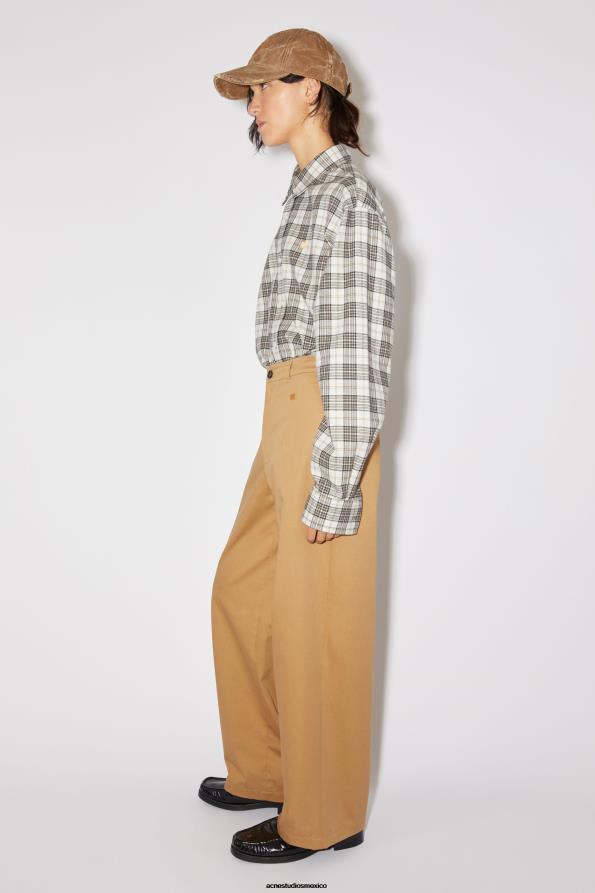 Acne Studios vestir marrón camello 0T4HT309 pantalones chinos de sarga unisex