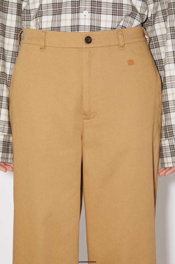 Acne Studios vestir marrón camello 0T4HT309 pantalones chinos de sarga unisex