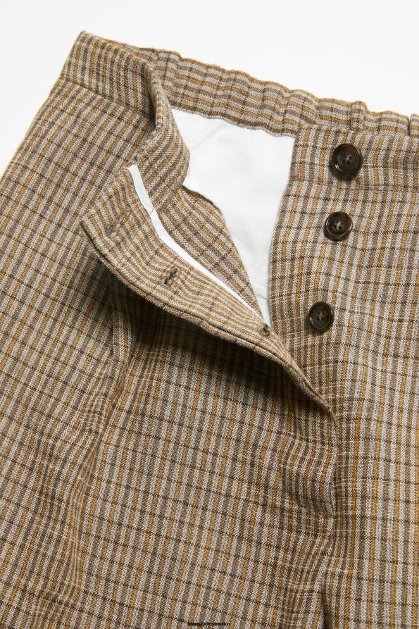 Acne Studios vestir marrón múltiple 0T4HT288 pantalones de vestir en mezcla de lino