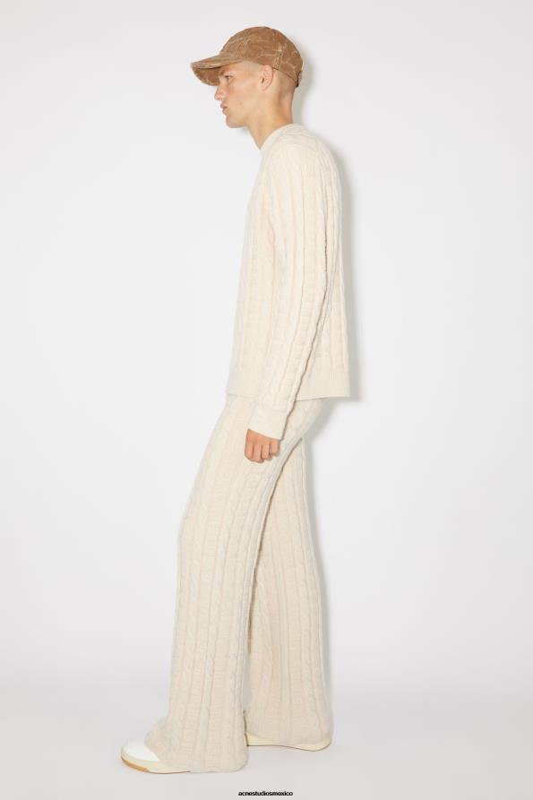 Acne Studios vestir mezcla de avena 0T4HT1058 pantalones de lana de ochos unisex