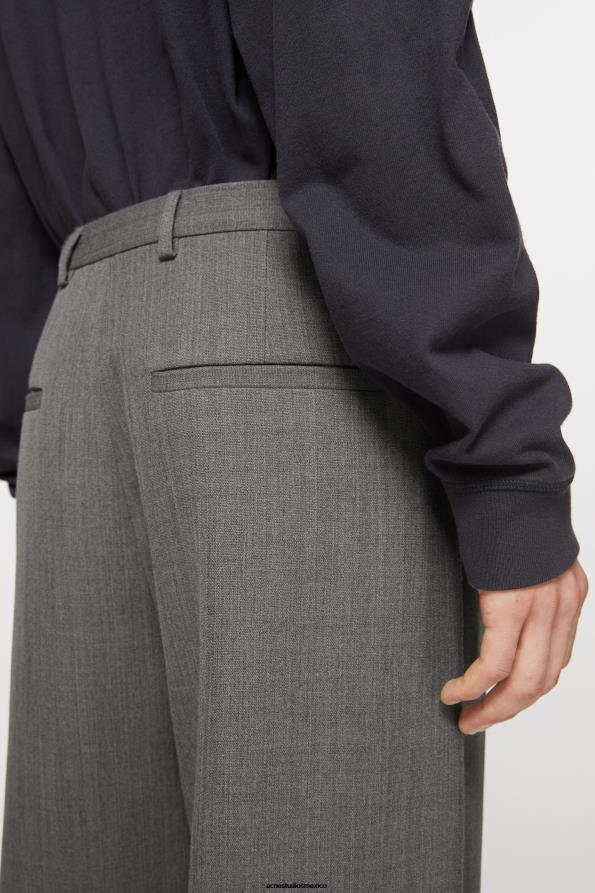 Acne Studios vestir mezcla de grises 0T4HT1049 pantalones de mezcla de lana