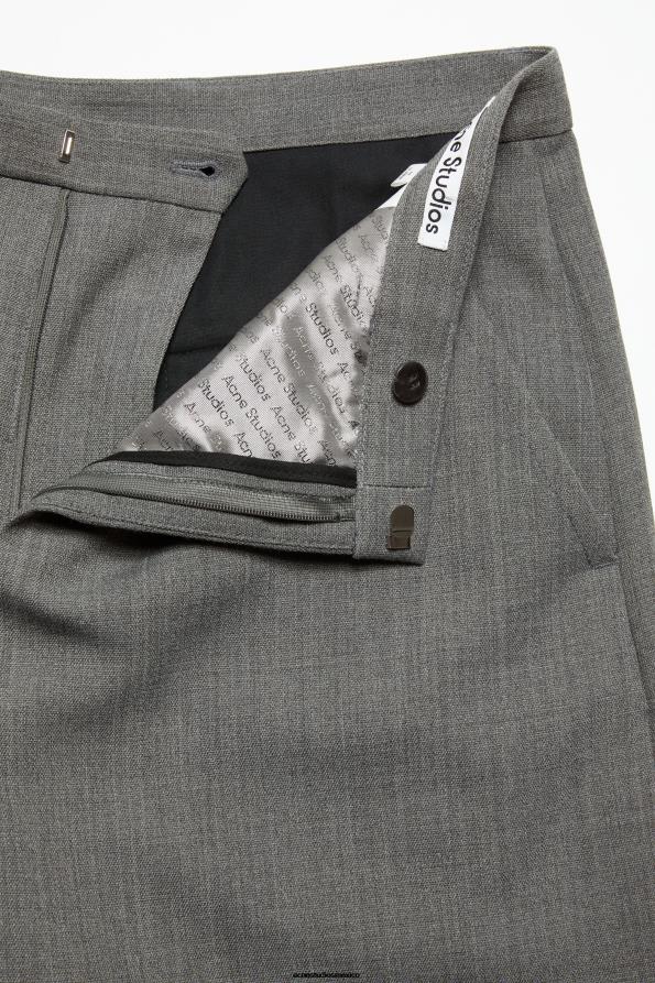 Acne Studios vestir mezcla de grises 0T4HT1049 pantalones de mezcla de lana