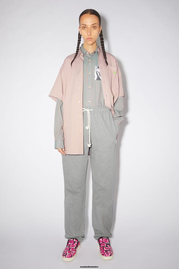 Acne Studios vestir mezcla gris claro 0T4HT435 pantalones de chándal de algodón