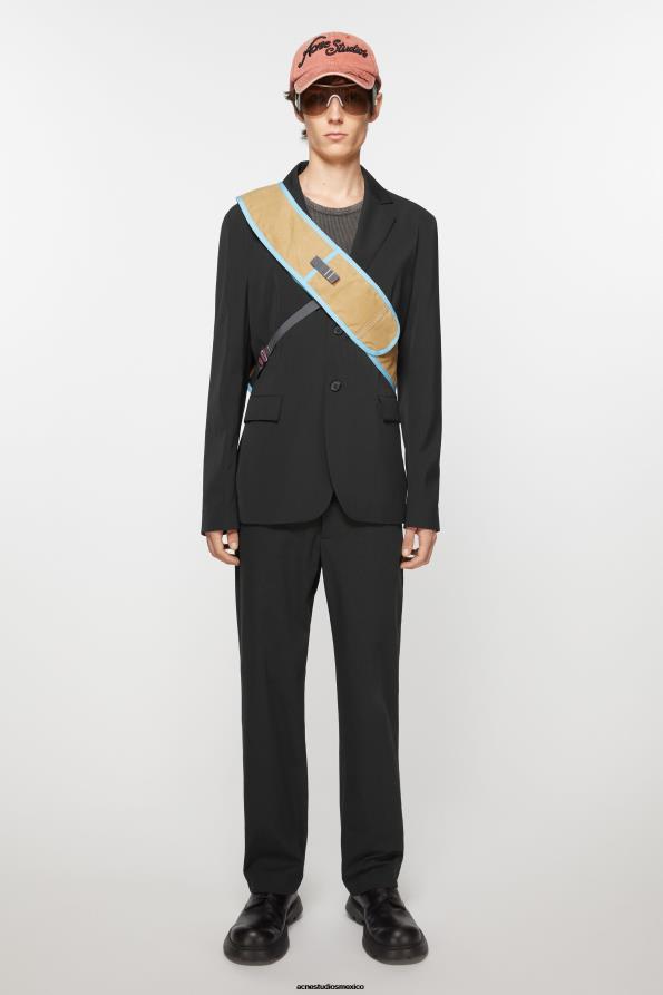 Acne Studios vestir negro 0T4HT1033 pantalones de sarga en mezcla de algodón