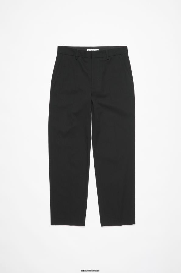 Acne Studios vestir negro 0T4HT1033 pantalones de sarga en mezcla de algodón