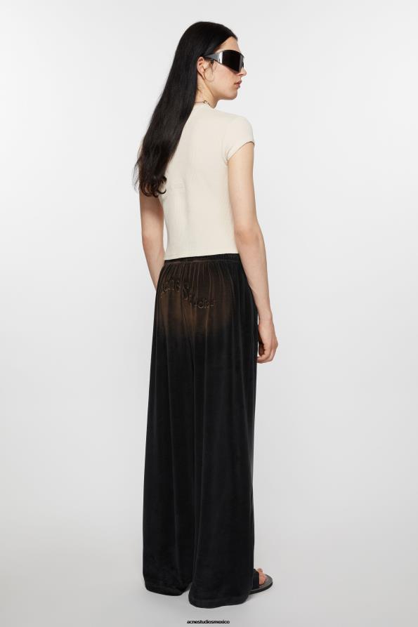 Acne Studios vestir negro 0T4HT1035 pantalones de terciopelo