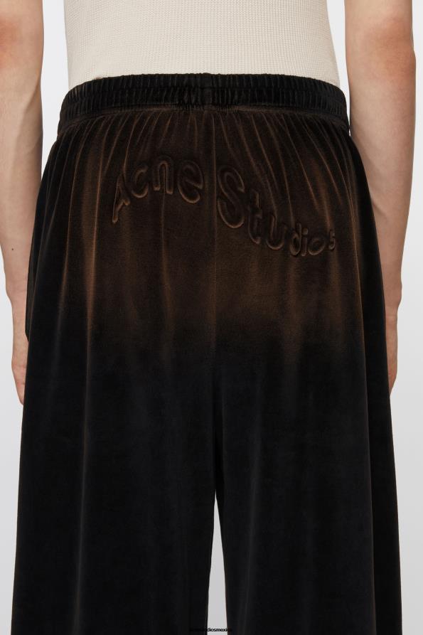 Acne Studios vestir negro 0T4HT1035 pantalones de terciopelo