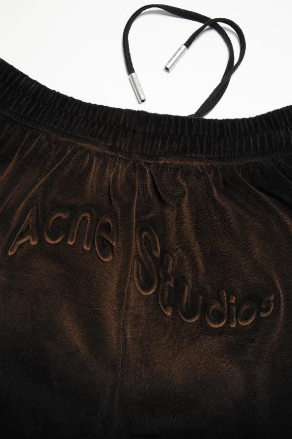 Acne Studios vestir negro 0T4HT1035 pantalones de terciopelo