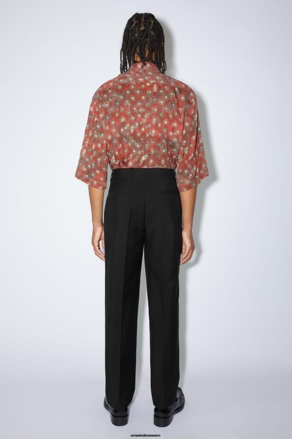 Acne Studios vestir negro 0T4HT1167 pantalones de vestir en mezcla de lana