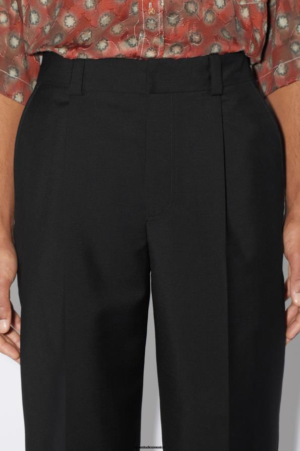 Acne Studios vestir negro 0T4HT1167 pantalones de vestir en mezcla de lana