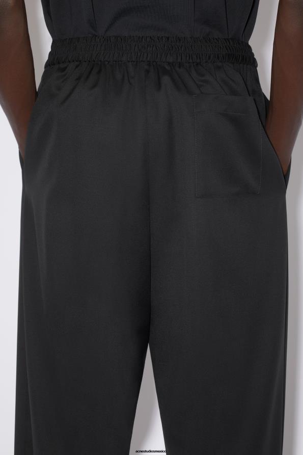 Acne Studios vestir negro 0T4HT1171 pantalones de lana