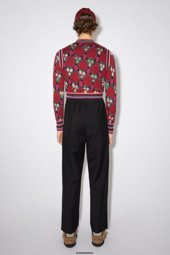 Acne Studios vestir negro 0T4HT1189 pantalones de traje holgados