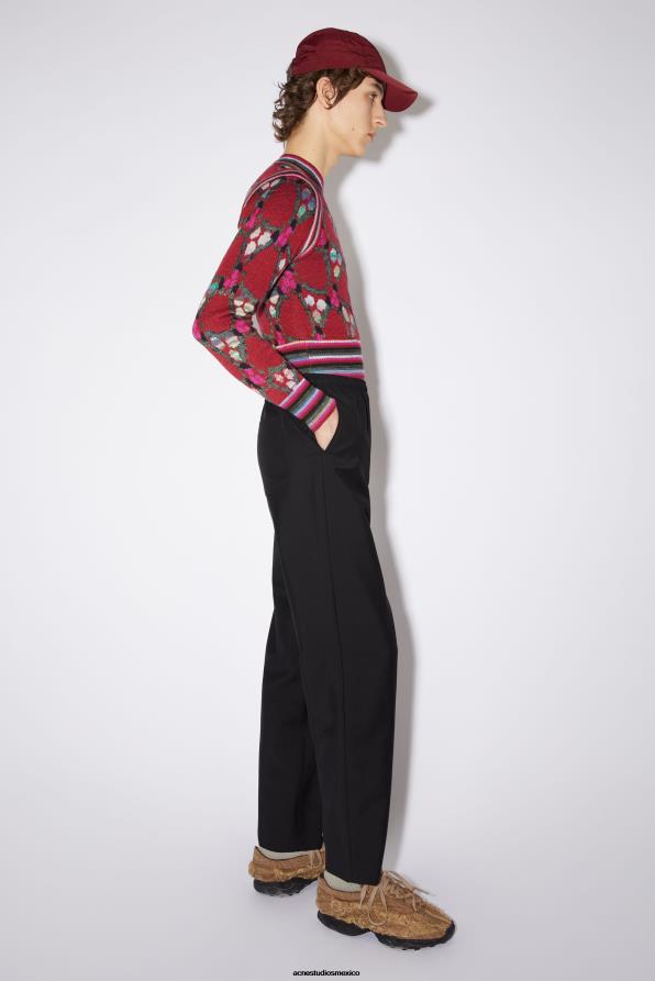 Acne Studios vestir negro 0T4HT1189 pantalones de traje holgados