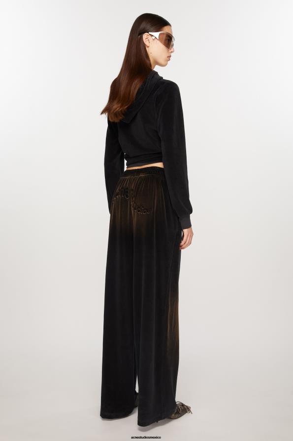 Acne Studios vestir negro 0T4HT286 pantalones de terciopelo