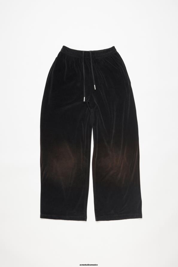 Acne Studios vestir negro 0T4HT286 pantalones de terciopelo