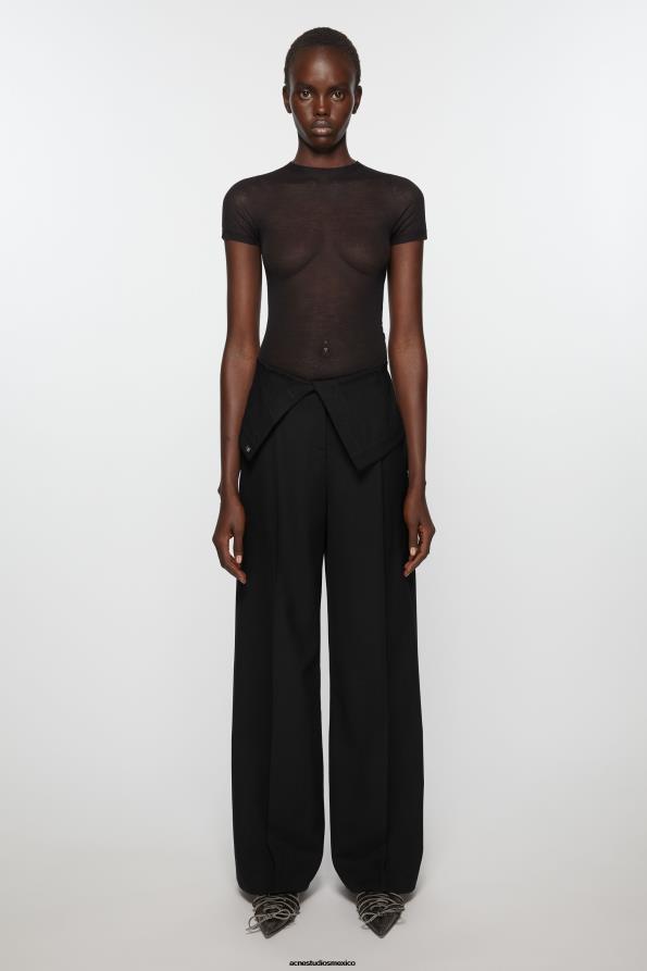 Acne Studios vestir negro 0T4HT299 pantalones de vestir en mezcla de lana