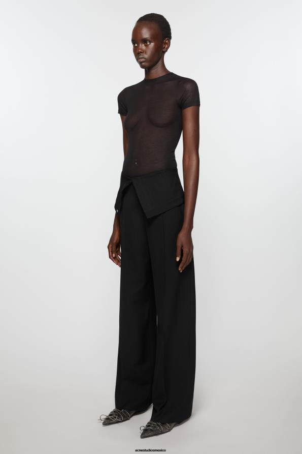 Acne Studios vestir negro 0T4HT299 pantalones de vestir en mezcla de lana