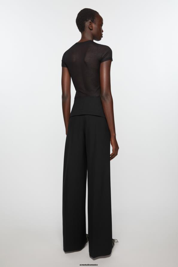 Acne Studios vestir negro 0T4HT299 pantalones de vestir en mezcla de lana