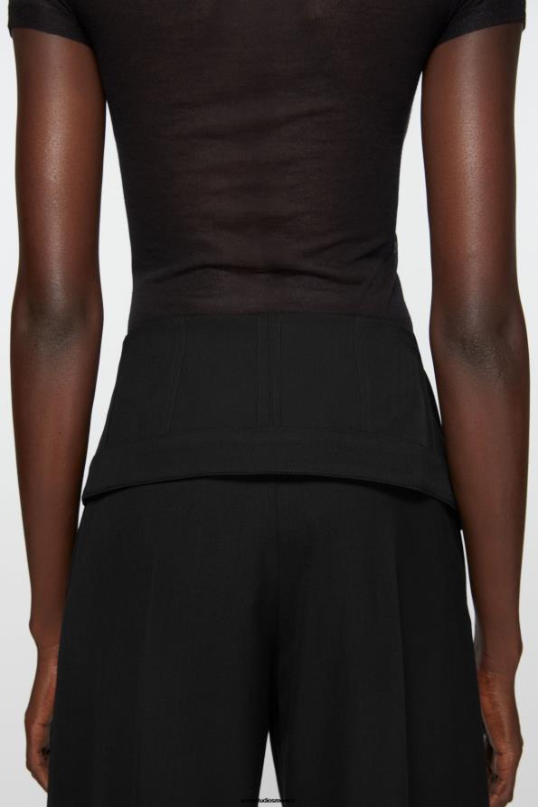 Acne Studios vestir negro 0T4HT299 pantalones de vestir en mezcla de lana